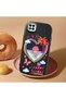 Poco C31 Compatible Case Camera Protector Black Heart Pattern Silicone Lover Couple Phone Case - 2