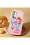 Samsung Galaxy S20 Fe Compatible Case Camera Protector Pink Heart Pattern Silicone Lover Couple Phone Case - 2