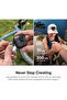 كاميرا أكشن صغيرة بلون أبيض باك كرييتور بدقة 4K من انستا360 بدون استخدام اليدين ويمكن ارتداؤها في أي - 7