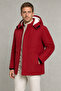 Men's Red Removable Hooded Fur-Lined Water and Wind-Resistant Winter Coat - 2