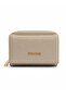 Women's Soft Faux Leather Multi-Card Holder, Zippered Wallet Sand Matte - 3