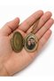 Gold Patterned 316L Stainless Steel Openable Keychain - 4