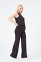 Maternity Flexible Adjustable Waist Wide Leg Soft Touch Pants Black - 3