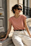 Women's Yavruağzı Stone Detailed Short Sleeve Viscose Blouse