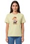 Women's Yellow Autumn Teddy Bear Printed T-Shirt 100% Cotton Comfortable Fit