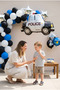 Police Car Balloon Stand Set |   Transparent 7-Piece Stand + Police Car Foil Balloon 76×59 cm + 7 Latex Balloons - 4