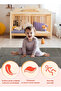 12 pcs Thickened Plush Foam Interlocking Floor Mats, Interlocking Foam Tiles with Edgings for Kids, Soft Anti-Slip Puzzle Area Square Rug Playmat for Children Room Flat (10", Grey) - 2