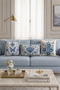 Porcelain Blue Butterfly 3 Piece Decorative Throw Pillow Cover - 2
