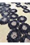 Black Fluffy Pompom Flower and Sequin Embroidered Tulle Fabric (140 cm) - Evening Dress and Designer Fabric - 4