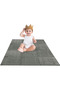 12 pcs Thickened Plush Foam Interlocking Floor Mats, Interlocking Foam Tiles with Edgings for Kids, Soft Anti-Slip Puzzle Area Square Rug Playmat for Children Room Flat (10", Grey) - 8
