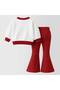 Girls' Set with Bow Detail and Tights - 2