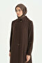 Logo Pattern Naia Cotton Scarf - Bitter Brown - 2
