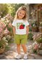 Girl's Strawberry Printed Shorts Summer Set