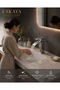 Eskaya Premium Chrome 2-Piece Bathroom Set * Eskaya Waterfall Flow Sink Faucet and Robot Shower Set - 4