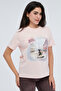 Miomazel Kedi Baskılı Basic T-Shirt - 7