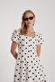 Women's Tulip Sleeve Polka Dot Dress - 7