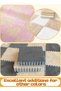 12 pcs Thickened Plush Foam Interlocking Floor Mats, Interlocking Foam Tiles with Edgings for Kids, Soft Anti-Slip Puzzle Area Square Rug Playmat for Children Room Flat (10", Beige) - 3
