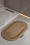 Trikotlu Oval Bath Mat |   Washable Modern Floor Mat |   5 Color Options | 50X80 cm - 6