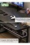 Nightstand with 2 Drawers, Modern Bedside Table with Open Wood Shelf, Minimalist Side Table, End Tab - 5