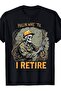 تي شيرت Pullin Wire Til I Retire Skeleton Retro Electrician Vintage