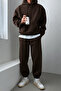 Men's Tracksuit Set with Raised Stitching 3 Thread Fleece Inside Casual Tracksuit Set 3Thread-Set