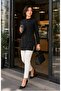 Women's Black High-Neck Tunic Long Sleeve Lycra Comfortable Fit Islamic Clothing - 3