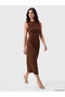 فستان مكشكش من مزيج المودال - 2