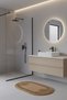 Trikotlu Oval Bath Mat |   Washable Modern Floor Mat |   5 Color Options | 50X80 cm