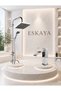 Eskaya Premium Chrome 2-Piece Bathroom Set * Eskaya Waterfall Flow Sink Faucet and Robot Shower Set