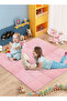 12 pcs Thickened Plush Foam Interlocking Floor Mats, Interlocking Foam Tiles with Edgings for Kids, Soft Anti-Slip Puzzle Area Square Rug Playmat for Children Room Flat (30cm, Pink) - 5