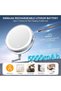 مرآة LED مثبتة على الحائط قابلة لتعديل الارتفاع مقاس 9 بوصات، 1X/30X، كروم - 3