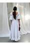 BLEEDING Maxi Elbise 1429 - Beyaz - 7