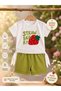 Girl's Strawberry Printed Shorts Summer Set - 2