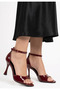 Women's High Heeled Shoes Burgundy Patent Leather Classic Stylish Lisu - 2
