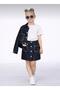 Girl's Denim Jacket & Skirt Set 3 Pieces – Stylish and Modern Combination 25199-2 - 4