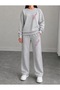 Flower Printed Women's Tube-Collar Bottom/Top Sweat Suit