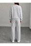 Feather Printed Women's Tube-Collar Bottom/Top Sweat Suit - 2