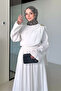 Aurevina Cape Detailed Suit Set - Ecru - 3