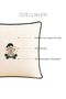 Christmas Gingerbread Embroidered Decorative Throw Pillow Cover - Velvet Soft Textured Green Corduroy Christmas Themed Decorative Throw Pillow - 3