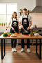 Unisex Kitchen Chef Apron Panda Holding a Burger Cartoon Printed Relaxed Fit Daily Modern Stylish Elegant