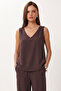 Modal Blouse Trousers Set Lmc0059 Brown - 3