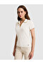 Ecru Slim Fit Basic T-Shirt 50320697-Vr019 - 2