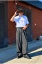 Premium Pleated Striped Model Fabric Trousers - 4