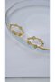 Mini Clover Detail Hoop Earrings - 2