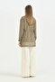 Ribbed and Mesh Detailed Drawstring Waist Cap - Khaki - 4