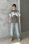 Premium Acid Wash Graphic Print Oversize T-Shirt - 2