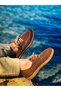 Zrk-X5X Premium Brown Suede Lace-Up Casual Men's Loafer - 6