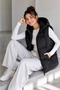 Oversize Hooded Puffer Vest St3410 - 4