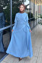 Velmora Asymmetric Buckle Dress - Blue - 4