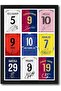 Bellingham Messi Ronaldo Mbappe Yamal Salah A4 Football Wall Art with Outer Frame - 2